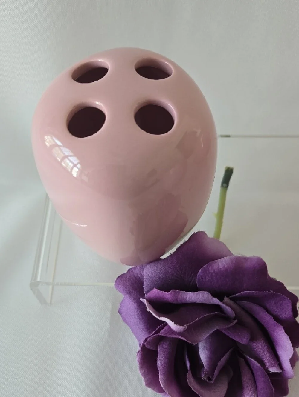 Pink Ceramic Bathroom Set 4‑Pc - Soap Dispenser, Holder, Tumbler & Soap Dish